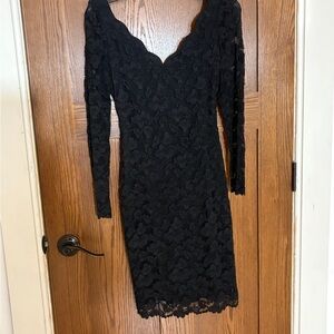 L.Manin Elegant Black Lace Dress size 10